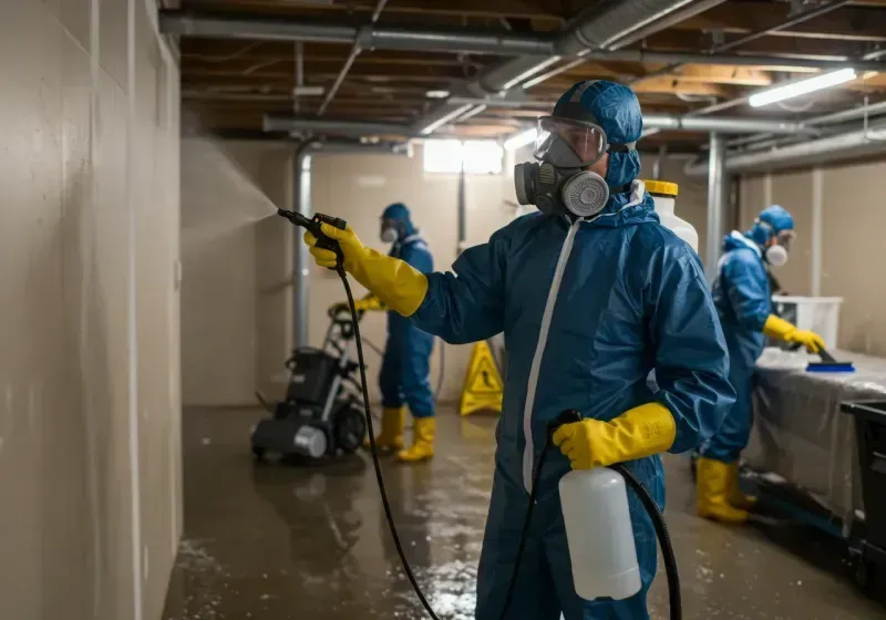 Basement Sanitization and Antimicrobial Treatment process in Roland, OK